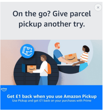 Mobile banner: On the go? Give parcel pickup another try